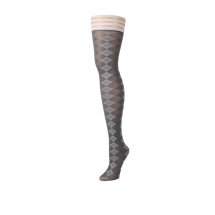 Kix'ies Golf Collection Thigh-High Argyle Pończochy, rozmiar B, silikonowy pasek
