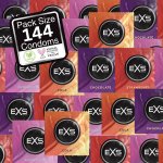 EXS Mix Smaków Prezerwatywy 144 sztuki, truskawka, czekolada, guma, cola