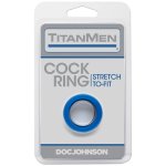 Doc Johnson TitanMen Stretch-To-Fit – elastyczny pierścień czarny TPR, uniwersalny model