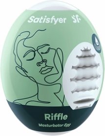 Satisfyer Eggcited Riffle – elastyczna maszyna intymna Hydro-Active TPE, jednorazowa