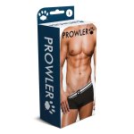 Prowler Trunk XS – bokserki męskie z dwukolorowym pasem i logo, czarny/biały