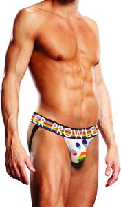 Prowler Paw Jock XL majtki na paskach z otwartym tyłem i kolorowym motywem łapy, rozmiar XL