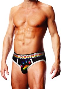 Prowler Figi Paw XS czarne z logo łapy i paskiem Pride Progress, anatomiczny krój