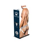 Prowler Jock Strap Męski M czarno-biały, otwarty tył, elastyczny pas z logo