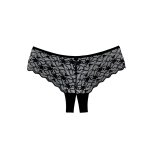 Leg Avenue Sweetheart Allure majtki z koronką, otwarty krój, czarne
