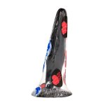All Black Korek intymny 12 cm – Anatomiczny model typu wahadłowiec, czarny, gładka powierzchnia