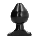 All Black AB19 anatomiczny korek intymny 19 cm silikonowy czarny – Rowkowana powierzchnia