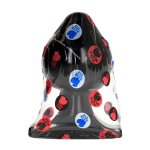 All Black AB19 anatomiczny korek intymny 19 cm silikonowy czarny – Rowkowana powierzchnia