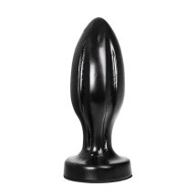 All Black Korek 21 cm czarny, model z rowkowaną powierzchnią i szeroką podstawą