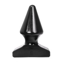 All Black Korek anatomiczny 17 cm z rowkami – Czarny model z ergonomicznym kształtem