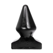 All Black Korek anatomiczny 23 cm czarny, spiralne rowki, szeroka podstawa