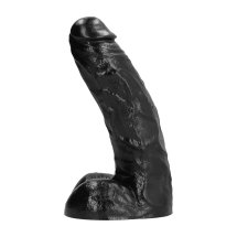 All Black Model 25 cm – Czarny anatomiczny model z wyrazistymi rowkami, elastyczny