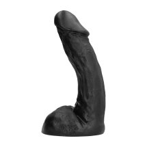 All Black Model 27 cm – Intensywnie żłobiona forma anatomiczna, czarna, wyraziste rowki