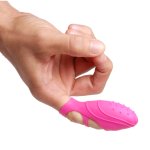 XR Brands Frisky Finger G silikonowy stymulator punktu G, różowy, ergonomiczny na palec