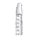XR Brands Power Extension 7,5 cm anatomiczna nakładka wydłużająca, przezroczysta TPE