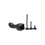 XR Brands Master Series Sonic Drive model z funkcją dźwięku, wibracji i trzema aplikatorami