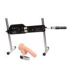 XR Brands Master Series zdalnie sterowana maszyna intymna, adapter Vac-U-Lock, pilot, 4 prędkości