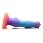 XR Brands Creature Cocks silikonowy model świecący w ciemności, wielokolorowy z brokatem