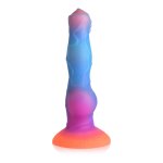 XR Brands Creature Cocks silikonowy model świecący w ciemności, wielokolorowy z brokatem