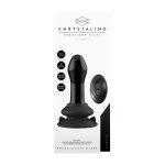 Shots Chrystalino Vibrating Glass – szklany model z przyssawką, 10 trybów, czarny