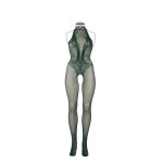 Le Desir Bodystocking Queen Size z koronką i kabaretką, otwarta strefa XL-4XL