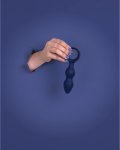 Loveline Korek anatomiczny średni Baltic Blue – silikon medyczny, kształt łezki, niebieski
