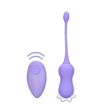 Loveline Violet Harmony – zestaw wibrujących jajeczek z pilotem, silikon medyczny, fioletowy