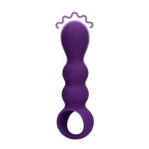 Loveline Wibrator anatomiczny Clear Purple – model łezka, silikonowy, regulacja wibracji