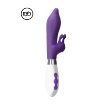 Shots Luna Adonis – podwójny wibrator z elastyczną końcówką, 21,8 cm, fioletowy