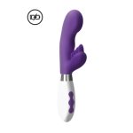 Shots Luna Ares – podwójny wibrator silikonowy, 21,2 cm, 10 trybów, fioletowy