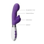 Shots Luna Ares – podwójny wibrator silikonowy, 21,2 cm, 10 trybów, fioletowy