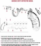 Man|Cage Model 14 cm – anatomiczna klatka intymna, poliwęglan, regulowane pierścienie