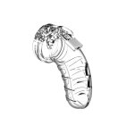 ManCage Model 11,5 cm – poliwęglanowa klatka zabezpieczająca, regulowana, wentylacja