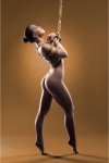 Ouch! Lina do Shibari 5 m - wytrzymała lina do technik wiązania, czarna, instrukcja