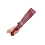 Ouch! Pasek do chłosty Halo, ekoskóra, złote detale, prestiżowy design, 45 cm