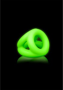 Ouch! Pierścień silikonowy Glow in the Dark – fluorescencyjny zielony, świecący, uniwersalny