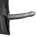 Ouch! Hollow Strap-On 20 cm Zakrzywiony, Teksturowany Model na Regulowanym Pasku