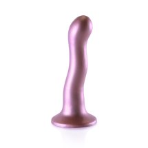 Ouch! Curvy G-Spot 17 cm, Ultra Miękki Model Silikonowy z Przyssawką, Metaliczny