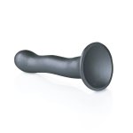 Ouch! Curvy G-Spot Silikonowy Model Ultra Miękki 17 cm, Metaliczny, Przyssawka
