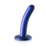 Ouch! Smooth Silicone Dildo 12 cm z Przyssawką, Metaliczny, Kompaktowy