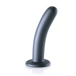 Ouch! Smooth Silicone Model 14,5 cm z Przyssawką, Metaliczny, Silikon Premium
