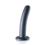 Ouch! Smooth Silicone Model 14,5 cm z Przyssawką, Metaliczny, Silikon Premium