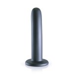 Ouch! Smooth Silicone Model 14,5 cm z Przyssawką, Metaliczny, Silikon Premium
