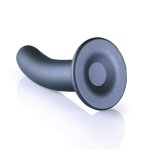 Ouch! Smooth Silicone Model 14,5 cm z Przyssawką, Metaliczny, Silikon Premium