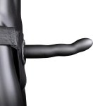 Ouch! Zakrzywiony Model Wydrążony z Paskiem 20 cm, Czarny, PVC