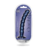 Ouch! Silikonowy model G-Spot z koralikami, przyssawka, 20,5 cm, fioletowy, anatomiczny