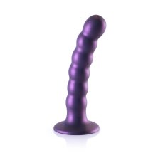 Ouch! Silikonowy Model Koralikowy z Przyssawką 13 cm, Metaliczny, Stopniowany