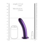 Ouch! Smooth Silicone Model 17 cm z Przyssawką, Metaliczny, Silikon Medyczny