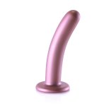 Ouch! Smooth Silicone Model z Przyssawką 14,5 cm, Metaliczny, Silikon Medyczny