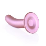 Ouch! Smooth Silicone Model z Przyssawką 14,5 cm, Metaliczny, Silikon Medyczny